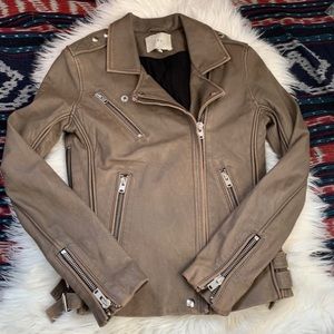Iro Tara Leather Moto Jacket Size 36 (Small)